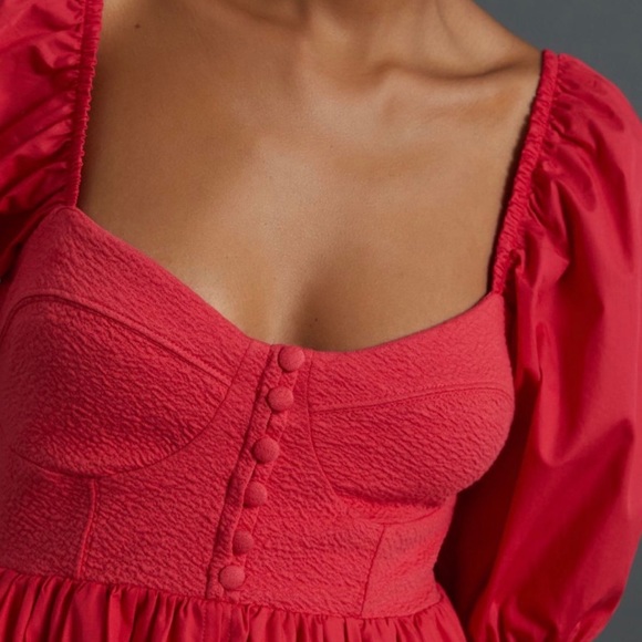 Anthropologie Maeve Anthropologie Sweetheart Puff Sleeve Dress - Picture 5 of 14